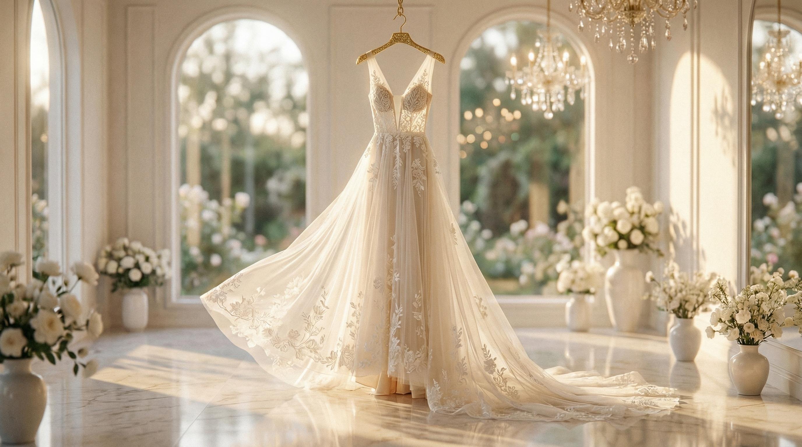 Read more about the article Suknia ślubna z trenem – jak wyglądać spektakularnie i czuć się swobodnie?