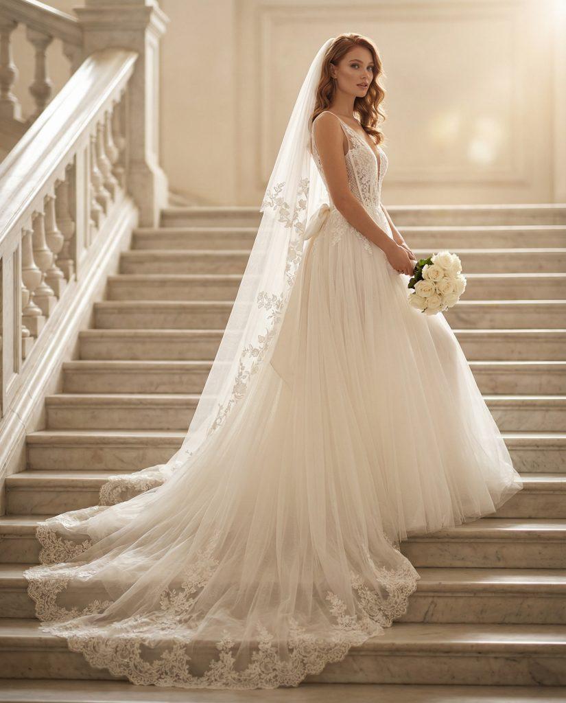 LaBlanka - panna młoda w sukni z trenem