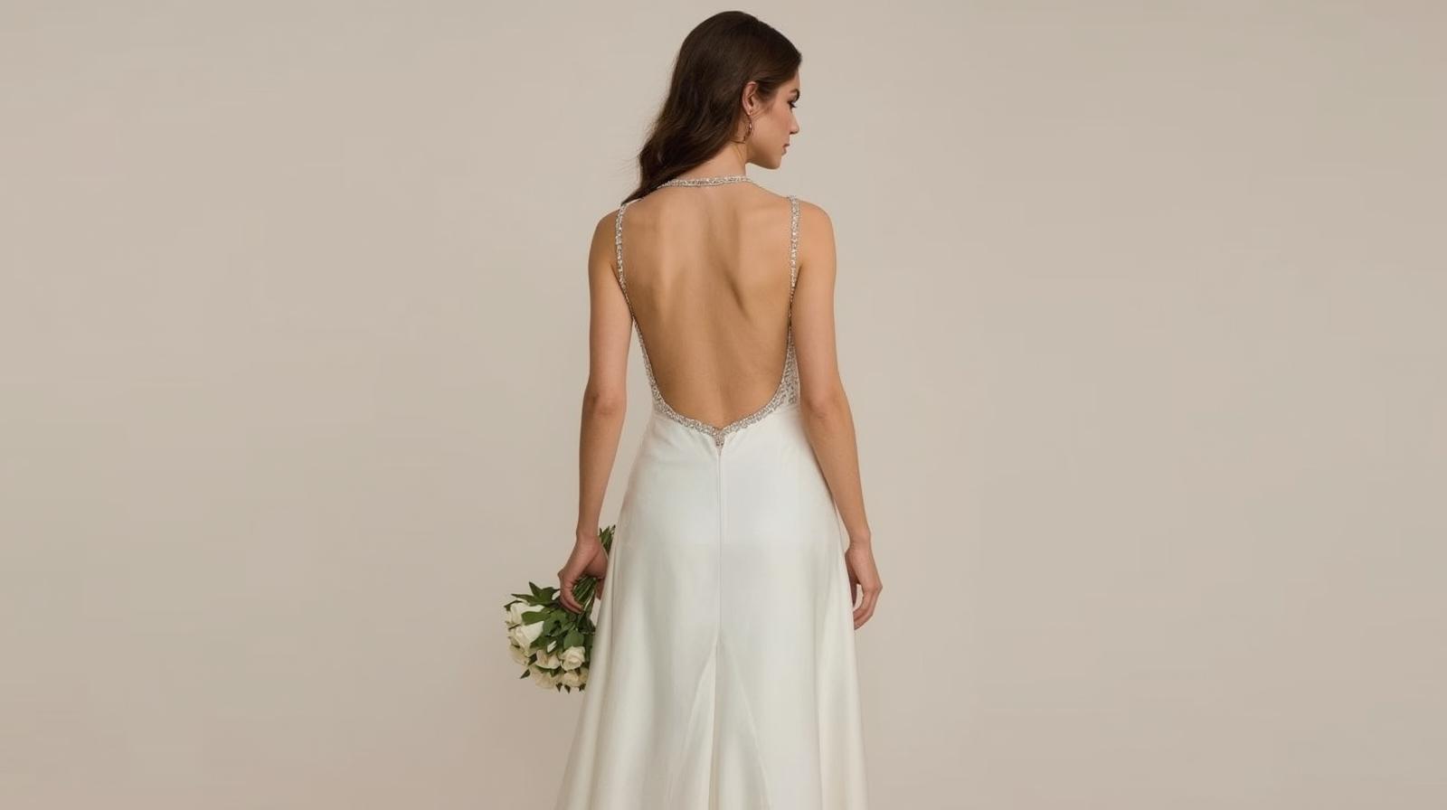 Read more about the article Suknia ślubna z odkrytymi plecami – fryzura i bielizna do zadań specjalnych