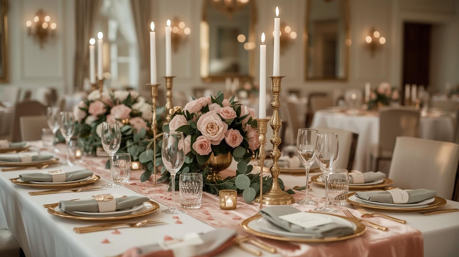 Read more about the article Kolory ślubne 2026 poza bielą – pudrowy róż, szałwia i złoto